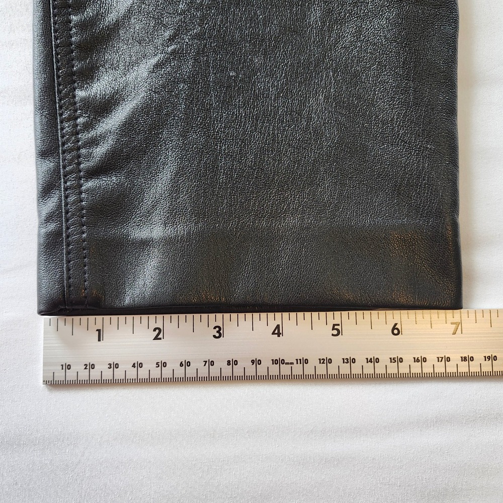 Babaton Aritzia Vegan Leather Tie-Waist Tapered Pants Black Women's Size 10 - Picture 9 of 12